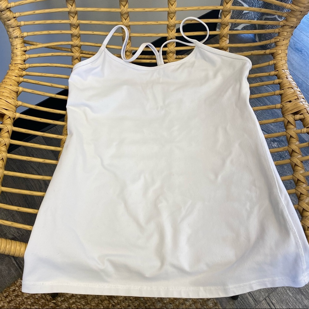 Lululemon white thin strap racerback yoga top - Picture 8 of 8